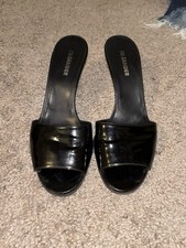 Jil Sander Patent Leather Kitten Heels Wedge ...