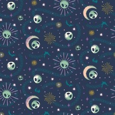Nightmare Before Christmas Packed Celestial Jack Cotton Fabric