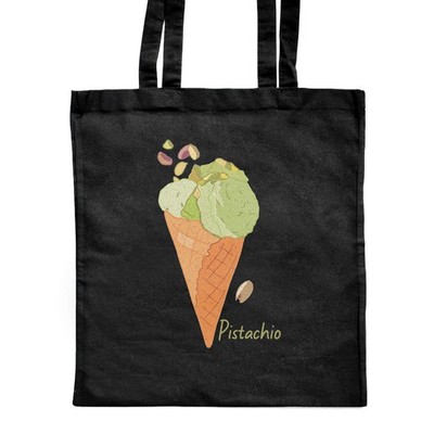 'Pistazie Ice Cream Cone' Classic Black Tote Shopper Tasche (ZB00027169)