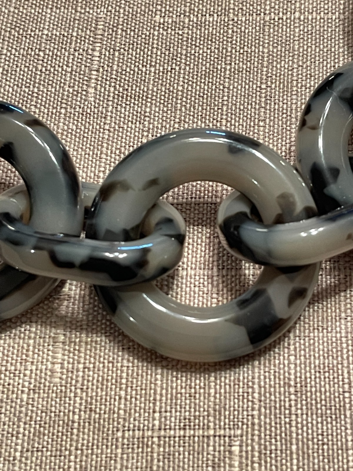 J. Crew Tortoise Shell Link Statement Neckace Gol… - image 2