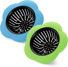 2 Pcs Kitchen Sink Strainer, Upgraded Silicone Sink Drain Strainer for Most Kitc