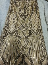 Champagne Sequin split maxi dress Size S