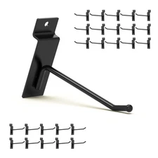 25 PCS 4-inch Black Slatwall Hooks Heavy Duty Display Hooks for Retail