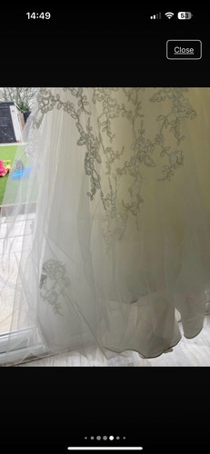 Farage Paris Wedding Dress Ivory Uk Size 14 - Picture 3 of 14