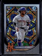 2025 Bowman Luisangel Acuna Etched in Glass Variations RC Rookie #83 Mets