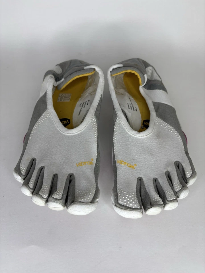 Vibram Five Fingers Shoes W164 EU 41 US 10 Womens Shoes White Gray Slip On - Image 4 of 4