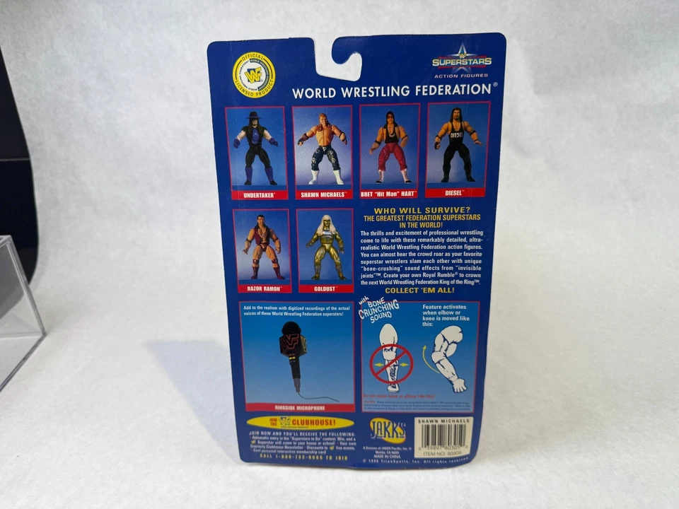 Shawn Michaels Vintage WWF Jakks Bone Crunching Action Figure Series 1 New 1996 - Image 2 of 2