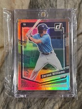 2023 Panini Donruss Baseball - CARSON WILLIAMS  -  GOLD HOLO 1/1 RAYS RARE