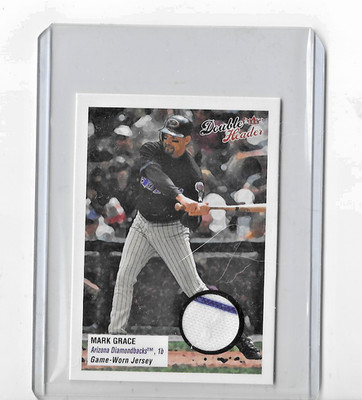 2003 Fleer Double Header Mark Grace Jersey Card