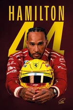 LEWIS HAMILTON 24X36 POSTER F1 FERRARI LEGEND GOAT ICONIC GIFT RACECAR DRIVER!!!