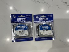 2 X Senator 5M/16' Locking Tape Measure Rule - Chromed Case - VAT Reg Seller