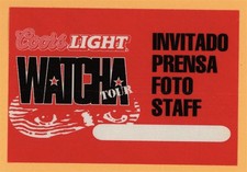 Watcha 2008 Concert Tour Backstage Pass