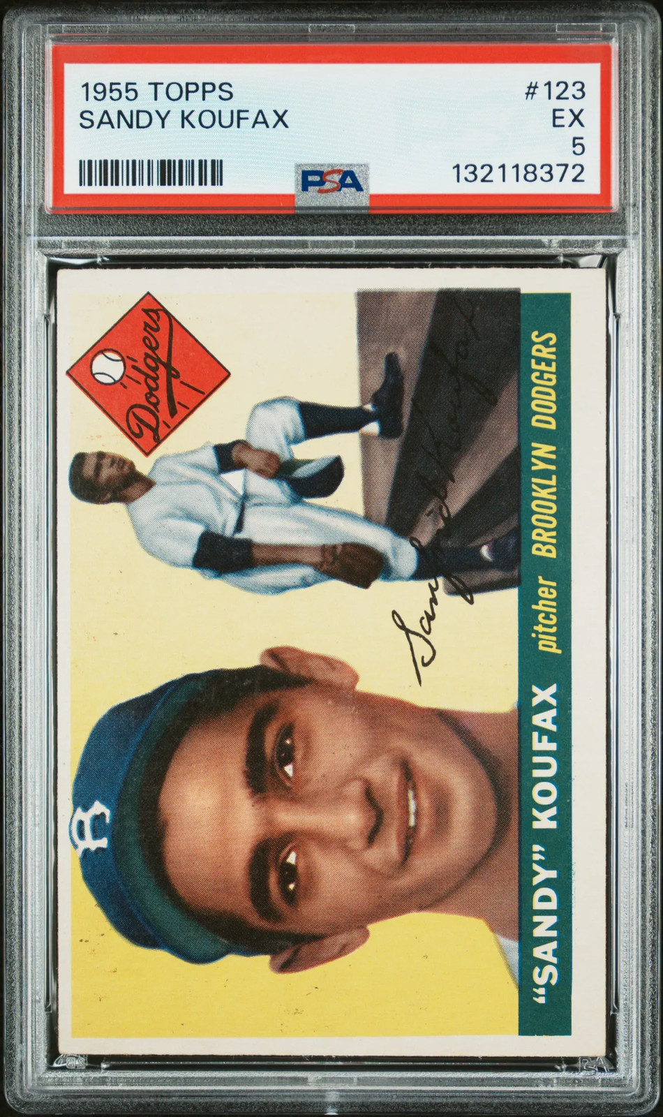 1955 Topps Sandy Koufax #123 PSA 5