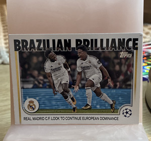 Topps Brazilian Brilliance #28 Vinícius Júnior Rodrygo Real Madrid UCL 2025