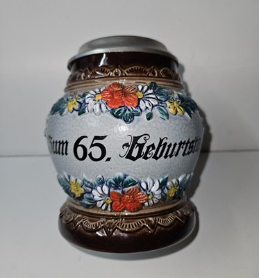 Bierkrug Motiv  Zum 65.Geburtstag toller Zustand King-Werke  Geburtstagsgeschenk
