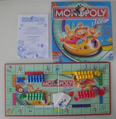 ABSOLUTER TOP ZUSTAND: MONOPOLY JUNIOR - die BLAUE EDITION! 100 % VOLLSTÄNDIG! - Bild 1 von 4