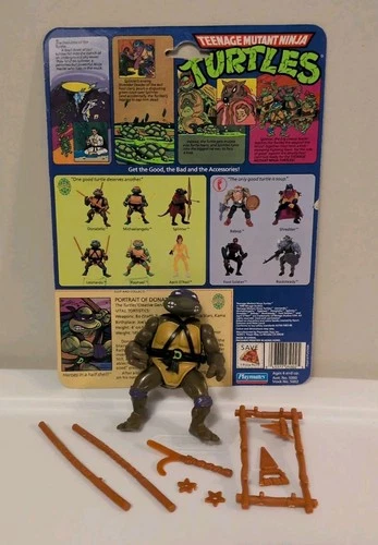 100% Complete Vintage Donatello SOFT-HEAD 1988 TMNT Ninja Turtle 10-Back MACAO