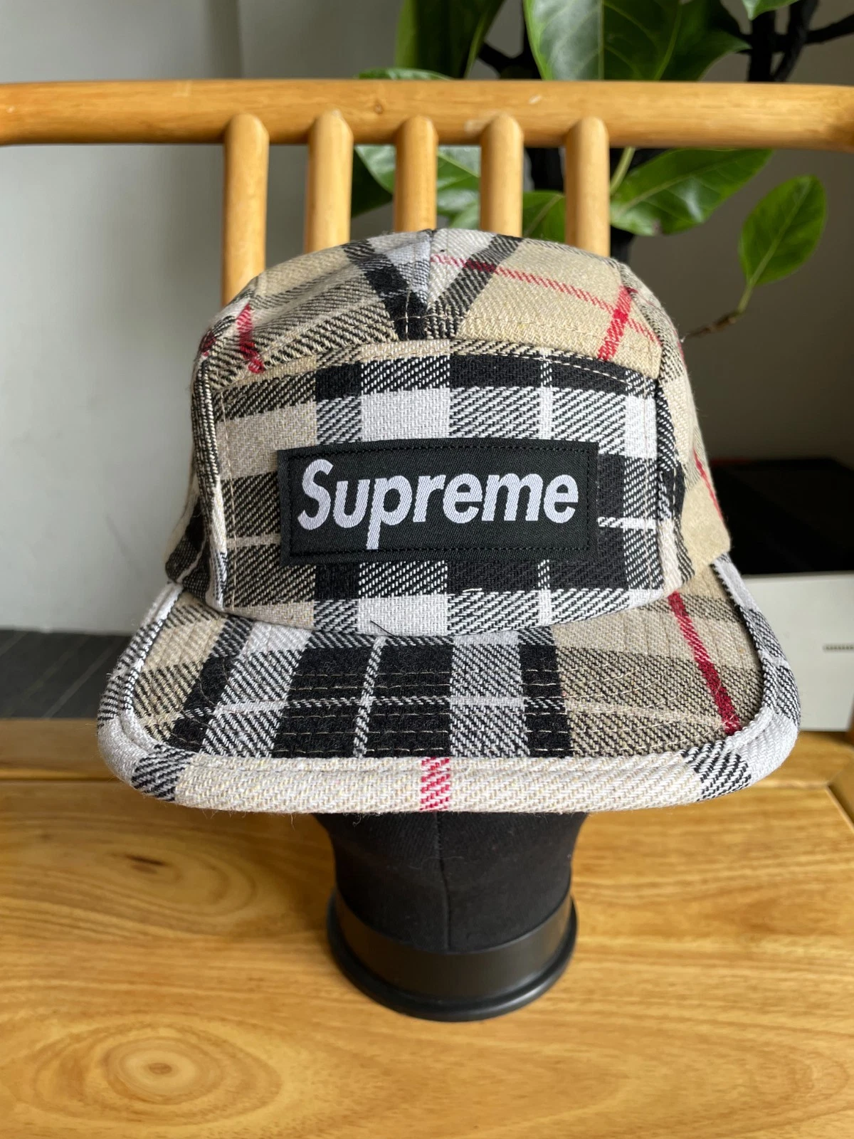Supreme colorful plaid pattern baseball cap Adjustable