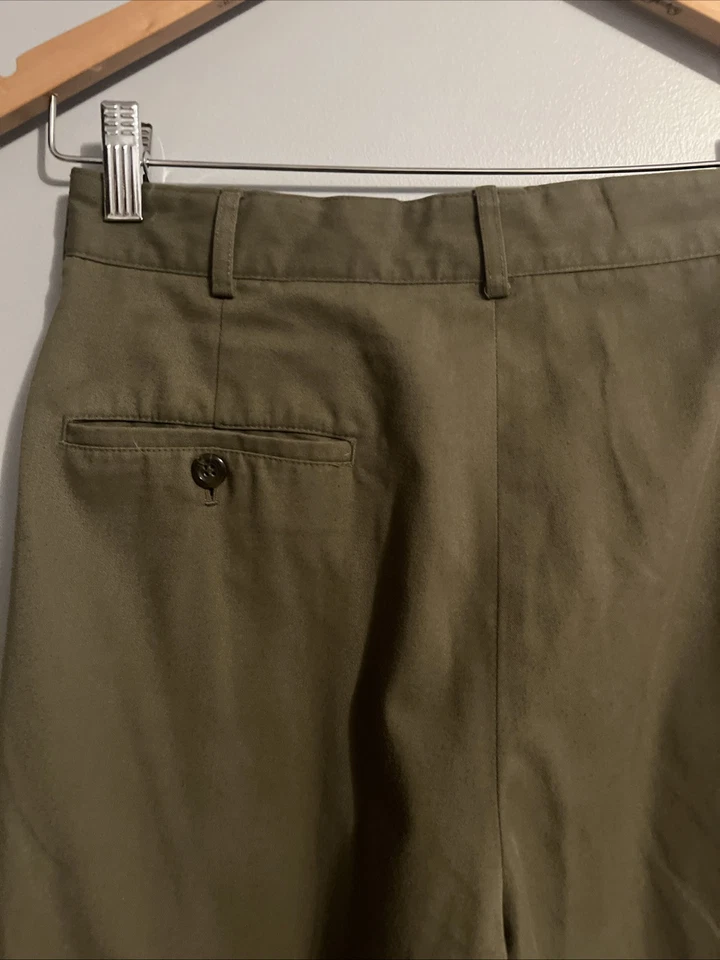 Мальчика размер 18 Michael James твердого зеленый плиссированные спереди платье брюки школьной формы - Изображение 4 из 4