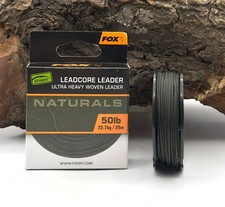 Fox EDGE Naturals Leadcore 50lb 25m Leader Sinking zum spleißen Leadermaterial