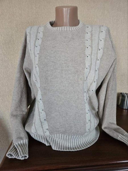 Women Luisa Spagnoli Sweater White Angora L-XL
