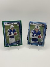 Tyler Warren Rated Rookie Lot Green Lazer Prizm Parallel + Base Optic Colts RC