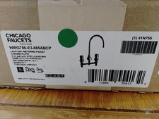 Chicago Faucets 786-E3-665ABCP Deck-Mounted Manual Faucet with 8" Centers S2BW 