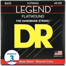 DR Strings Legend Polished Flatwound Stainless Steel 5-string Bass Strings 3