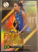 SHEILLA CASTRO 2023 TOPPS ATHLETES FACE OF THE NATION RAINBOW SP #FN-13 #43/50