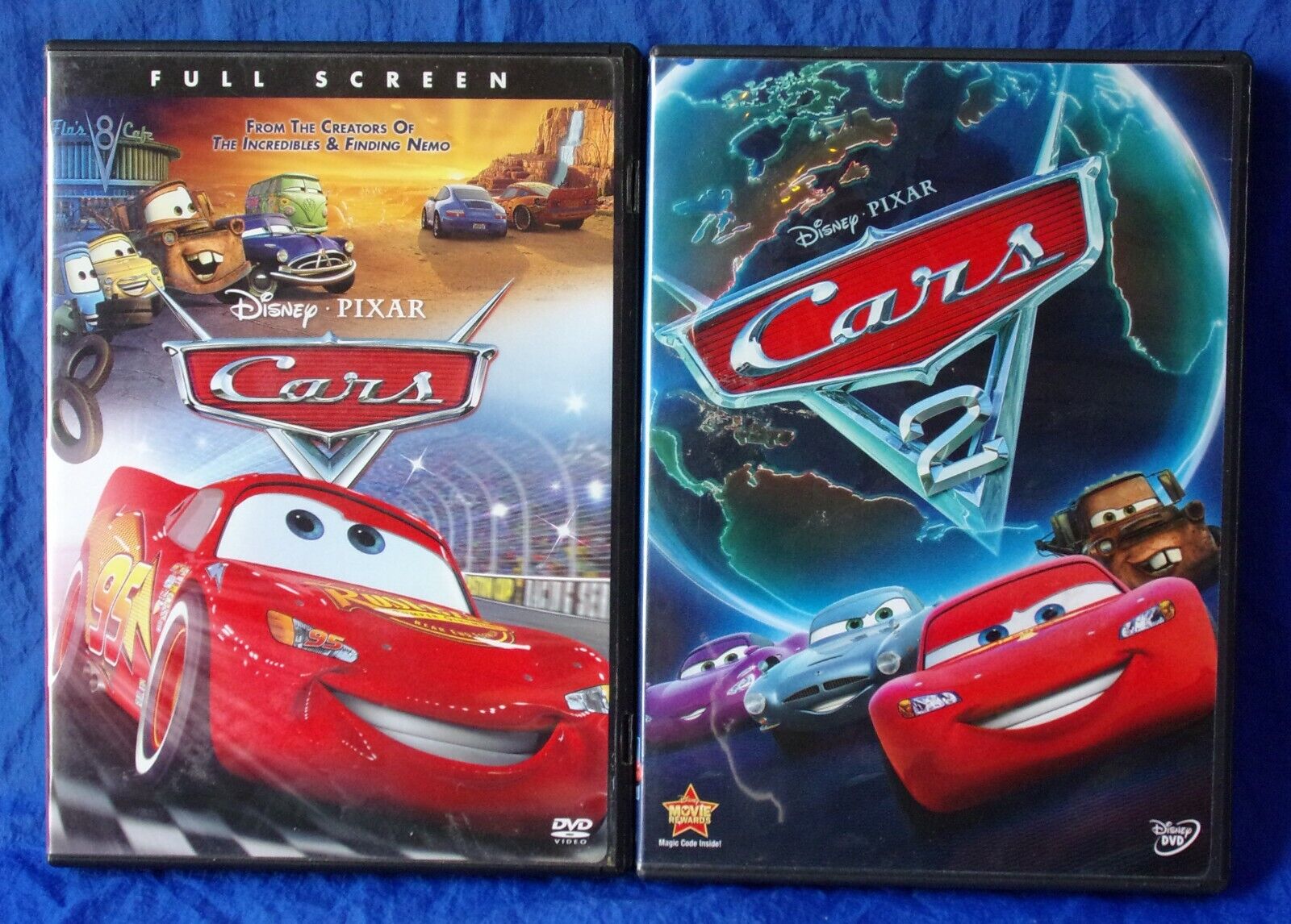 Disney Pixar CARS & CARS 2 Movie DVD w/ Bonus Features TWO MOVIES | eBay