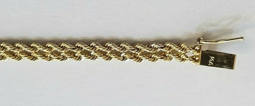 PULSERA DE DAMA INICIAL DE ORO AMARILLO ""D"" 14 QUILATES, AJUSTE HASTA 6,5 - Imagen 5 de 9