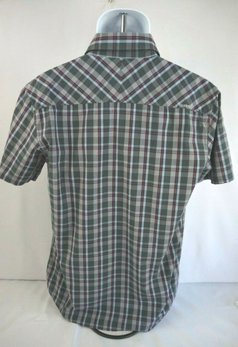 Men's Hurley Plaid Short Sleeve Button Up Shirt size M - Picture 3 of 4
