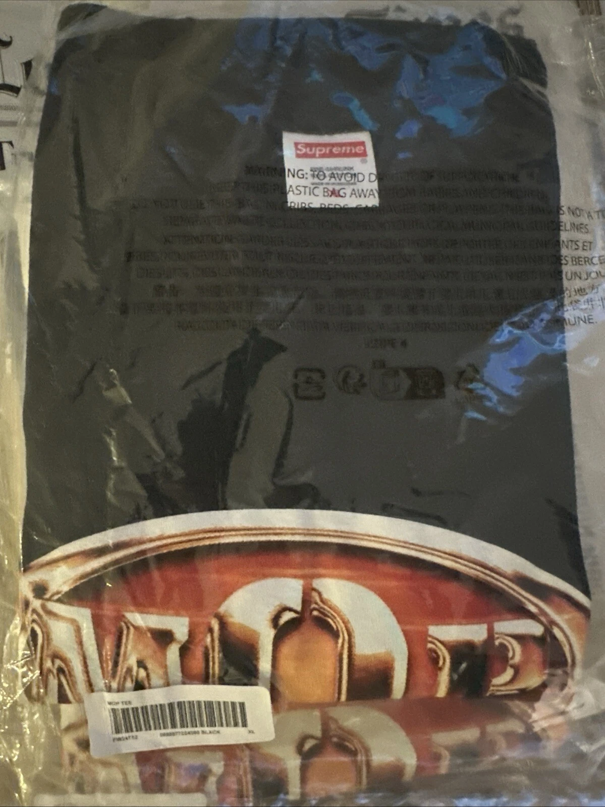 Supreme M.O.P. Tee shirt « Anti Up ». Noir. Taille XL