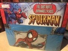 &ldquo;Full Size&rdquo; Bed~Dust Ruffle Marvel Comics 2005 Spiderman New LQQK