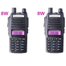 2Pcs Baofeng UV-82 8W Walkie Talkie Dual Band VHF/UHF Two-Way Radios Transceiver