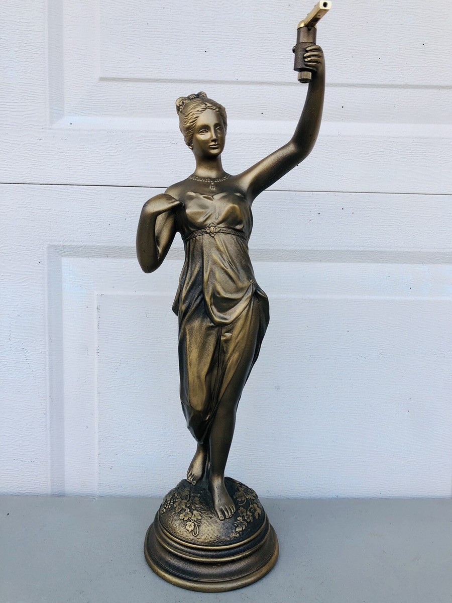 Alphonse Mucha Female Sculpture Statue Home Decorative Signed