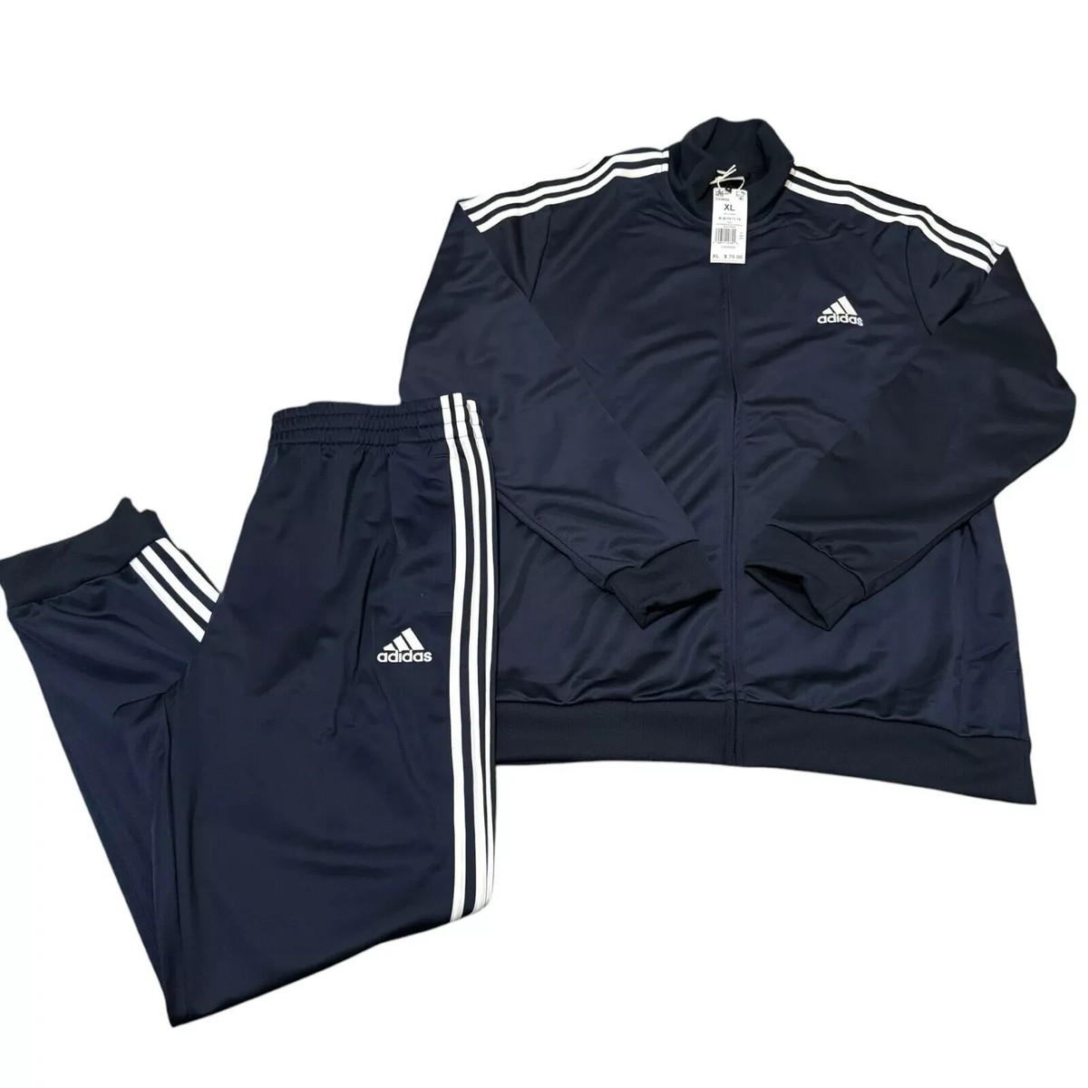 adidas Essentials Fleece 3-Stripes Tracksuit 2 Piece Set Legend