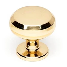Alno A1174-PB/NL 1 1/4" Knob Unlacquered Brass