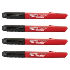 Milwaukee 48-22-3154 INKZALL Black Ultra Fine Point Marker 4pk