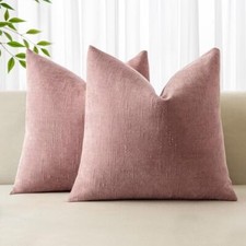 Pack of 2 Decorative Throw Pillow Covers Soft 18" x 18" Pack of 2 Blush Pink