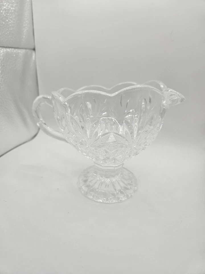 Cristal Godinger Shannon Manejado Gravy Boat/Crema 5” Piña Diamante Foto 2 de 4
