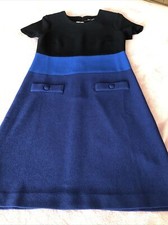 BNWT -KL Karl Lagerfield Colour Block Dress Blue And Black UK 6