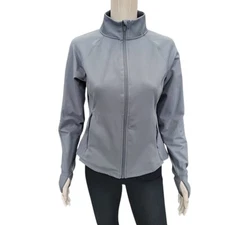 Jockey Ladies Full Zip Active Yoga Jacket w Zip Pockets Small Size Stormy Blue