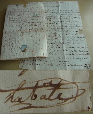 Mediziner Jean Joseph LABÂTE (1766-1835): 2 Briefe PARIS 1831 nach Saint-Poix - Bild 1 von 4