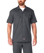 Dickies Men's FLEX Short Sleeve Work Shirt Temp Control Cooling L Black  3436 for sale online