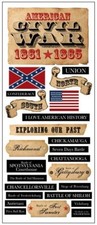Civil War, Sesquicentennial scrapbook sticker - Scrapbook Customs 19851