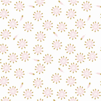 Riley Blake Safari Weiß & Pink Federn Stoff Oder Mehr 100% Baumwolle