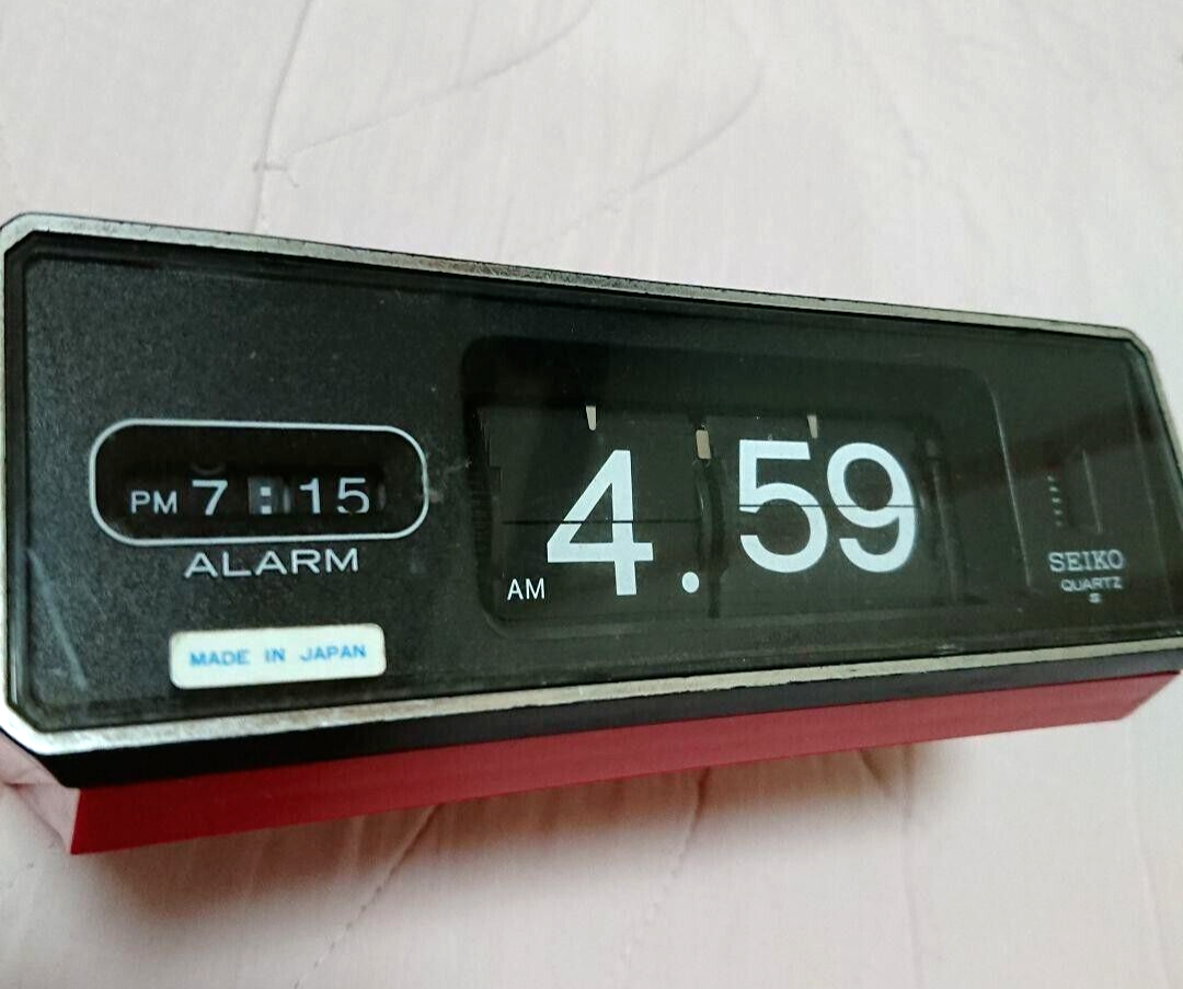 稼働品　SEIKO セイコー パタパタ時計　QN401T Seiko Flip Flap Battery Alarm Clock QN401T Vintage Space Age