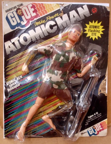 Vintage 1975 Hasbro GI Joe Atomic Man Mike Powers 12" Action Figure MOC MIP