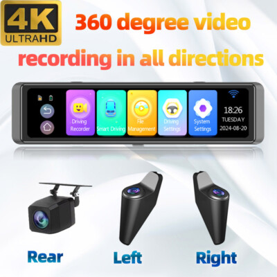 Cameras Panoramic 360 Degree Car DVR ADAS Driving Video Recorder Dash  Camera